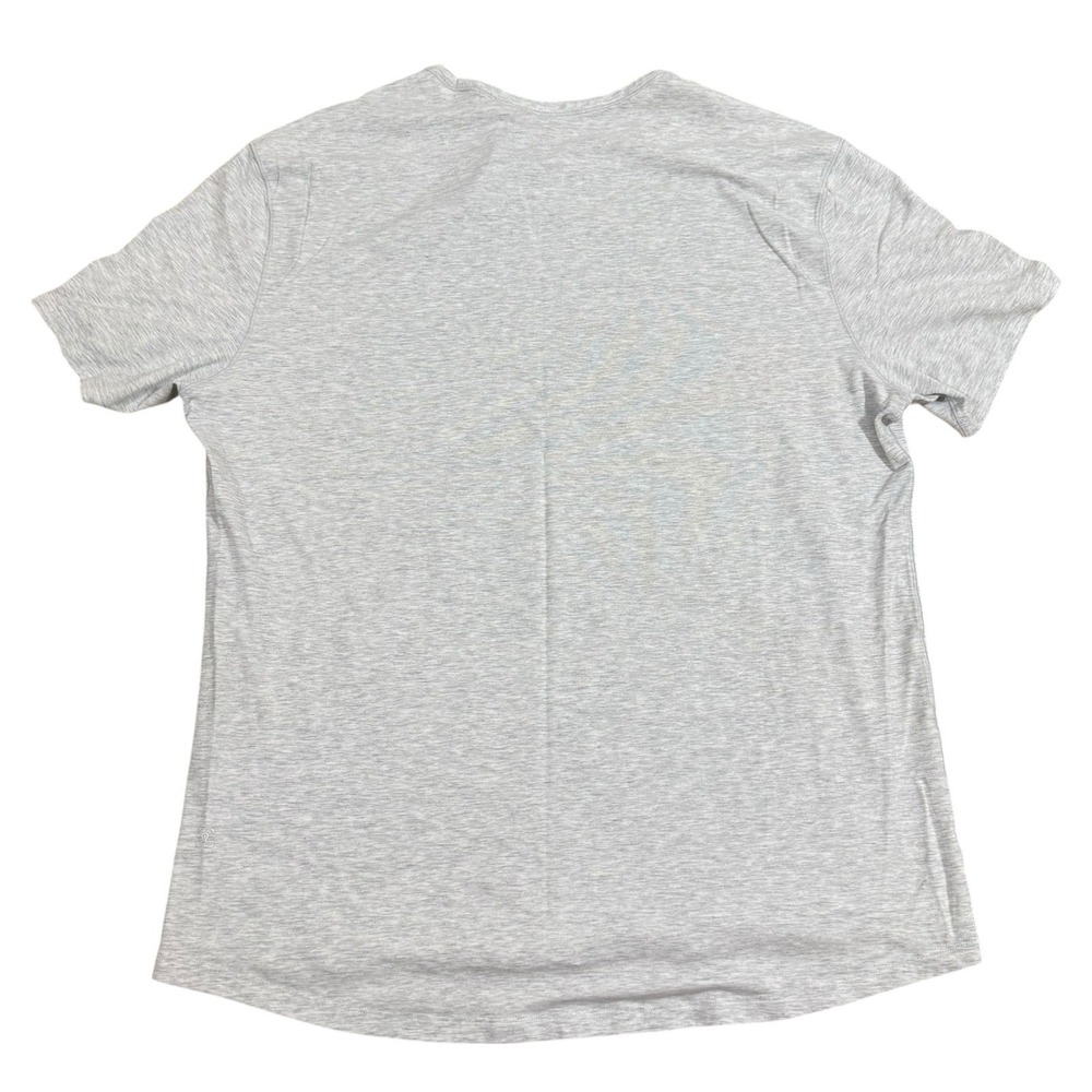 Lululemon Fundamental T-Shirt Men's 2XL Heather Gray Pima Cotton Tee - Picture 2 of 8